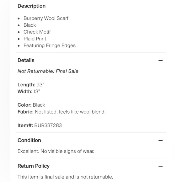 Burberry Scarf - Picture 4 of 4